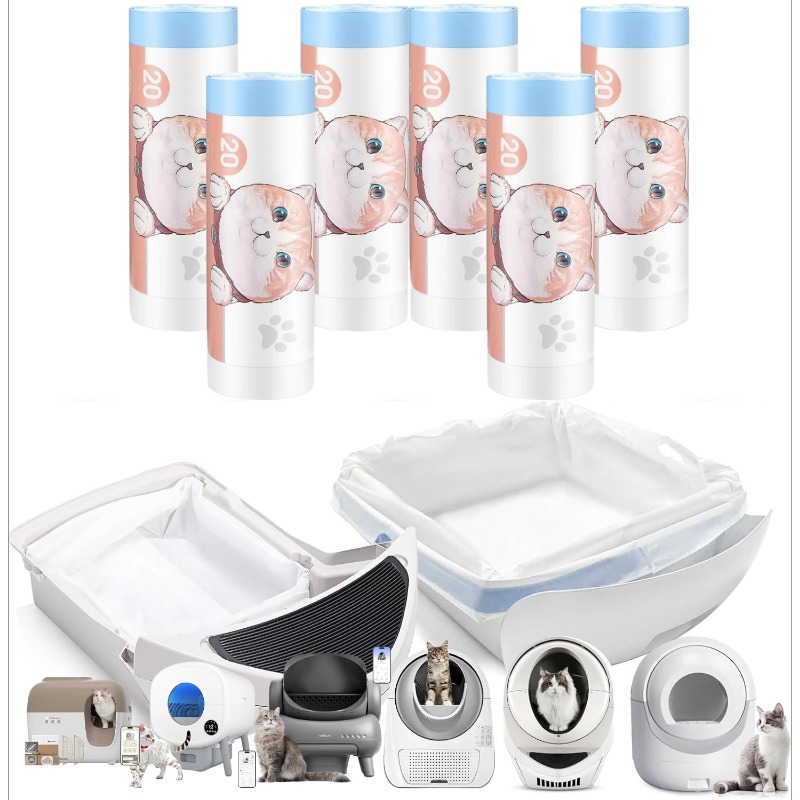 Automatic Litter Box Waste Bag Liner - 100 Adet Su Geçirmez Kedi Tuvaleti