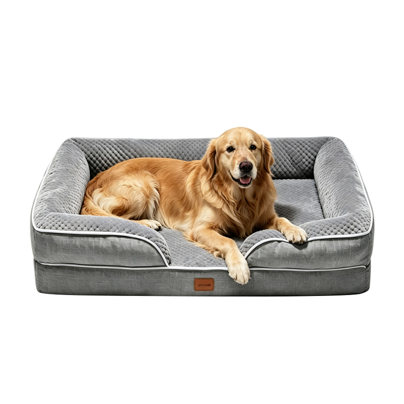 Orthopedic Memory Foam Dog Bed Washable - Hafızalı Köpük ve Yumurta Örgü Köpük