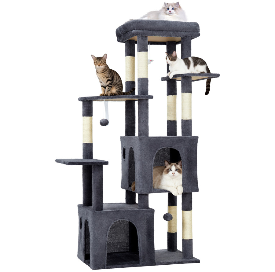 Cat Scratching Post Sisal Tree Tower - Büyük Kediler İçin 61 İnçlik Kedi