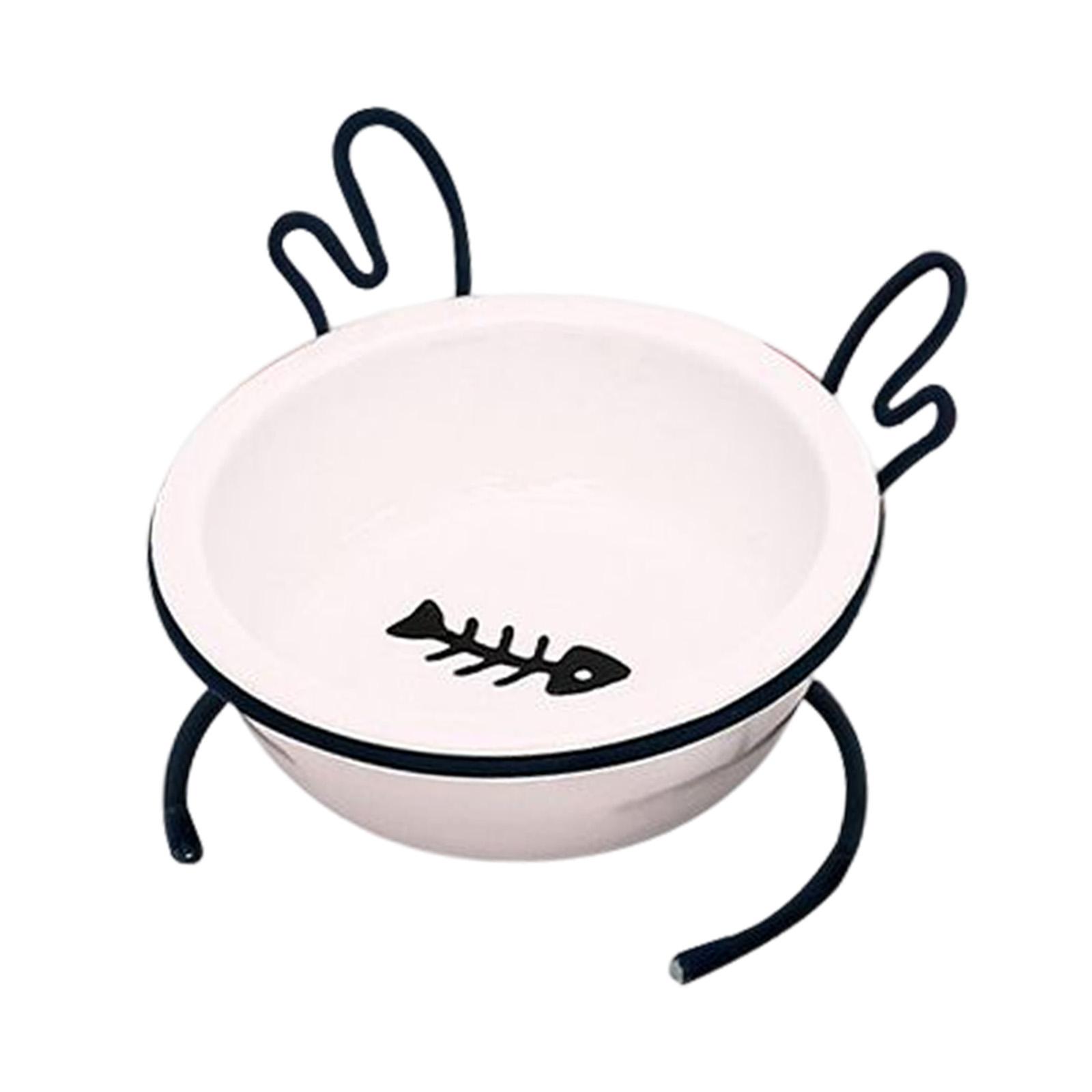Elevated Ceramic Cat Bowls Tilted Food - Yükseltilmiş Kedi Mama Kabı, Evcil Hayvan