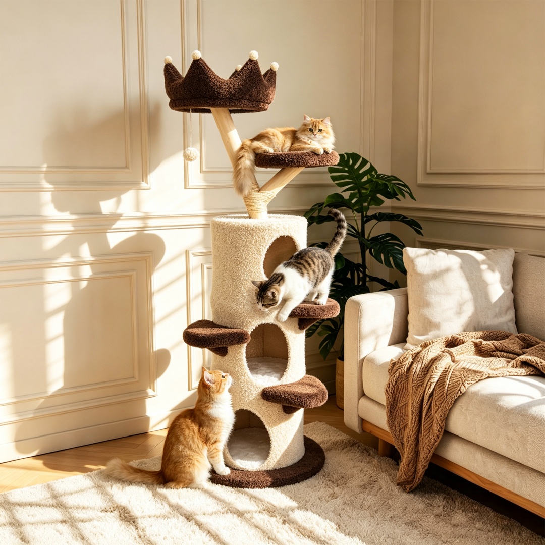 Cat Scratching Post Sisal Tree Tower - Bingopaw Çok Katlı Kedi Tırmalama Ağacı,