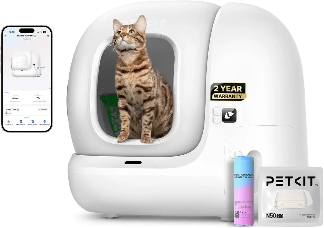 Self Cleaning Cat Litter Box Automatic - PETKIT PuraMax 2 Otomatik Kendi Kendini