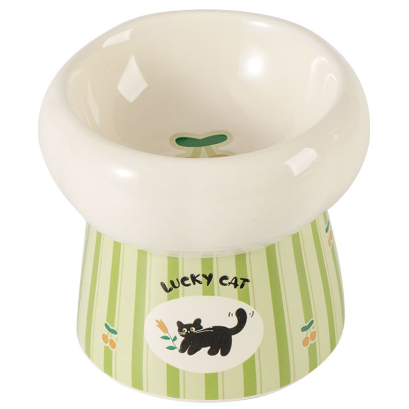 Elevated Ceramic Cat Bowls Tilted Food - Yüksek Seramik Köpek Mama Kabı, Eğimli