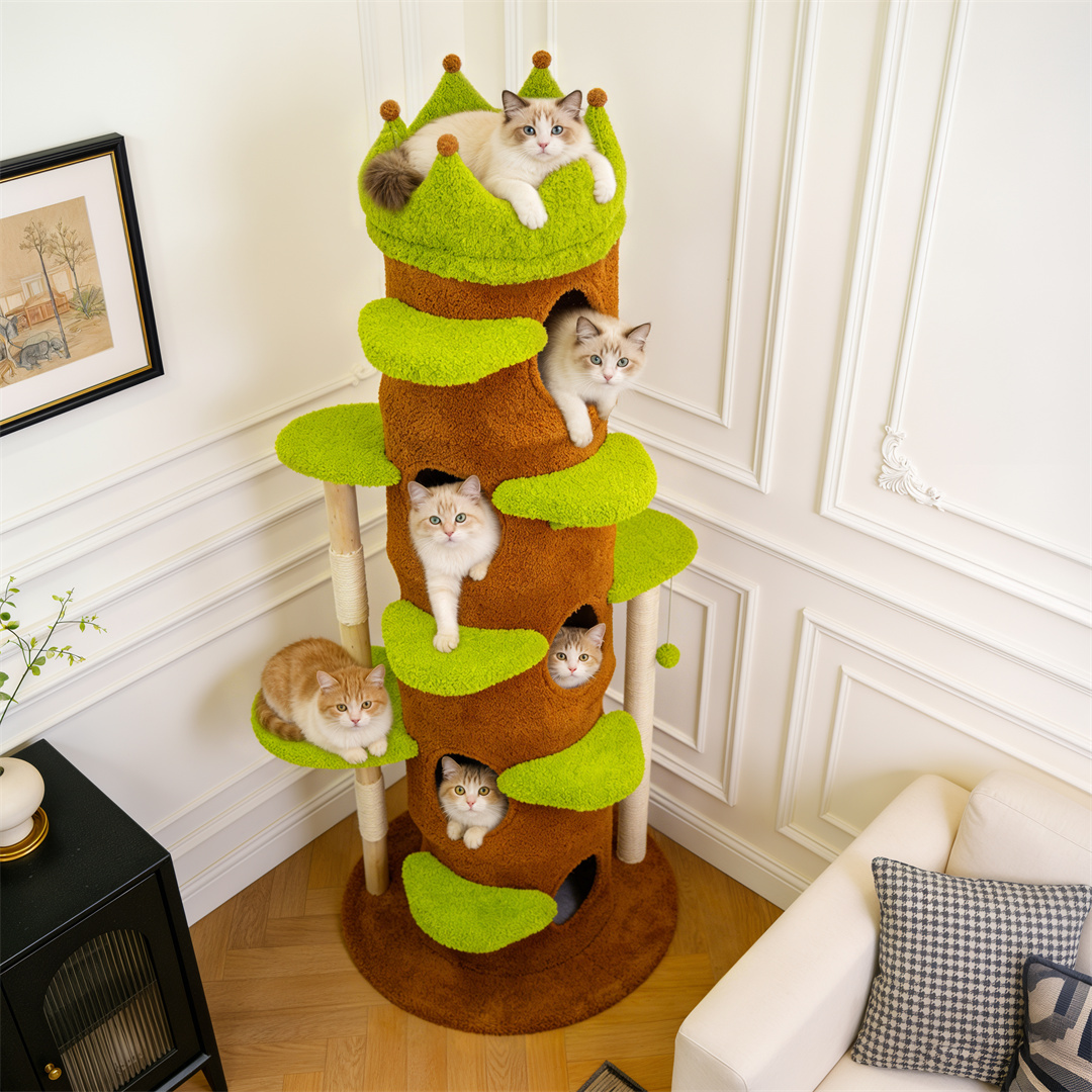 Cat Scratching Post Sisal Tree Tower - İç Mekan Kedi Oyun Merkezi Kulesi