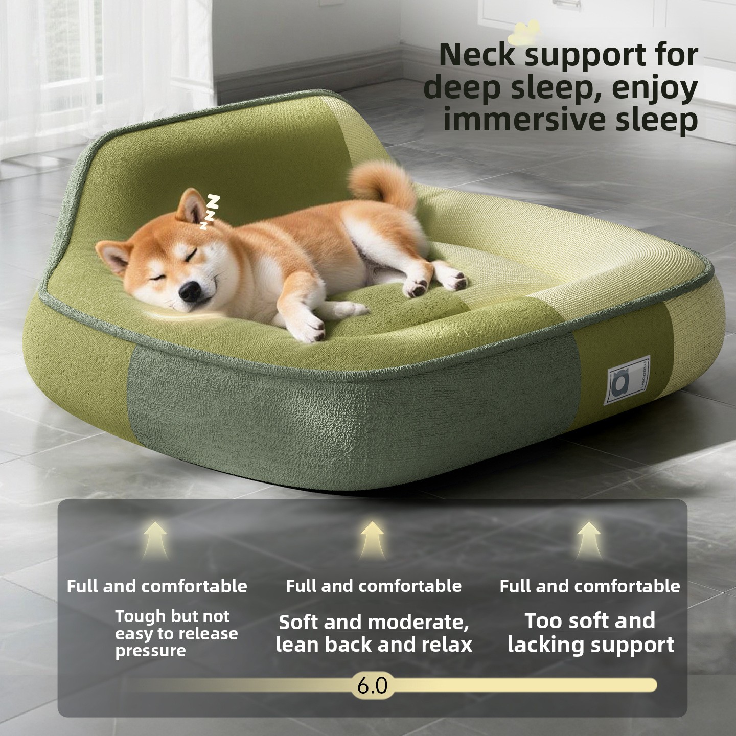 Orthopedic Memory Foam Dog Bed Washable - Ortopedik Hafızalı Köpük Büyük Köpek Kedi