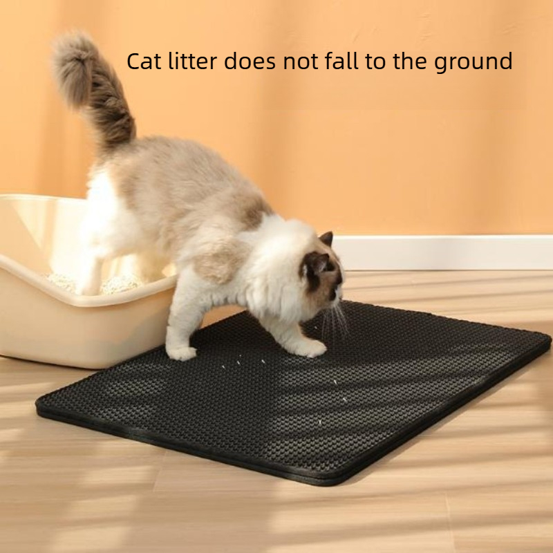 Cat Litter Mat Double Layer Waterproof - Su Geçirmez ve Kaymaz Yıkanabilir Çift