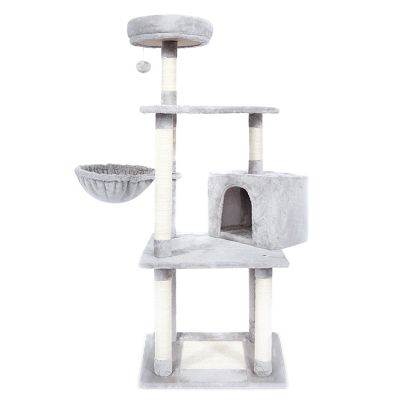 Cat Scratching Post Sisal Tree Tower - 29 Boyutlu Kedi Ağacı Kulesi, Sisal