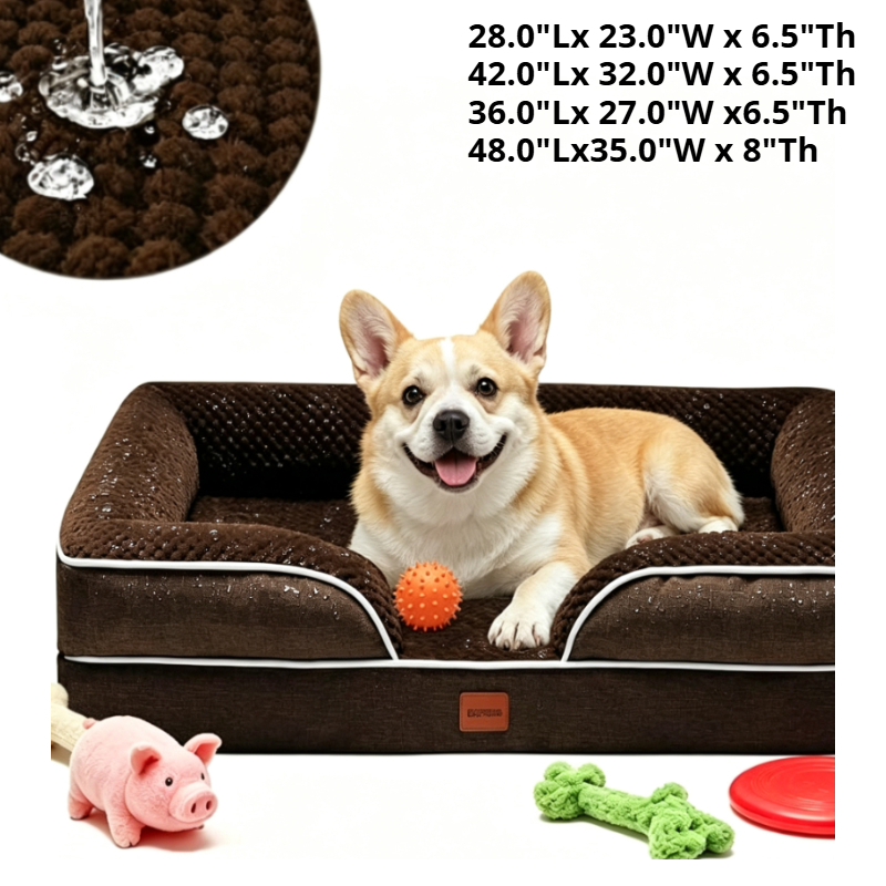 Orthopedic Memory Foam Dog Bed Washable - Küçük ve Orta Boy Köpekler İçin