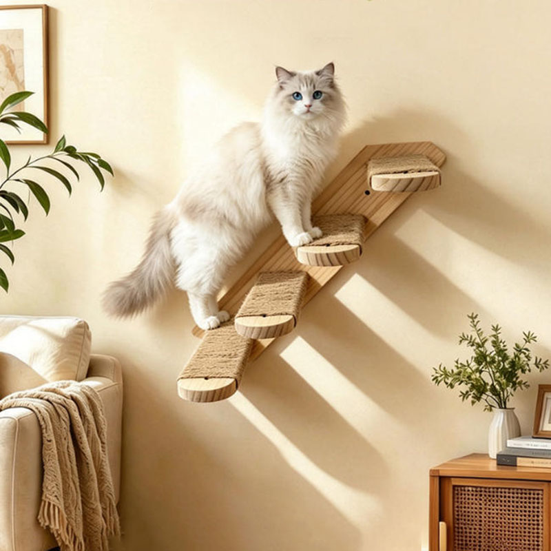 Cat Wall Climbing Shelves Hammock Wooden - Kedi Ağaç Duvara Monte Edilebilen Raflar,