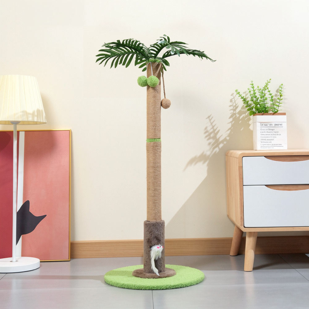 Cat Scratching Post Sisal Tree Tower - Küçük Daireler İçin Uygun, Sağlam ve