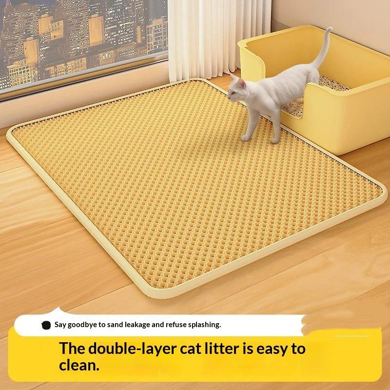 Cat Litter Mat Double Layer Waterproof - Çift Katmanlı Kedi Tuvaleti Paspası, Dökülme