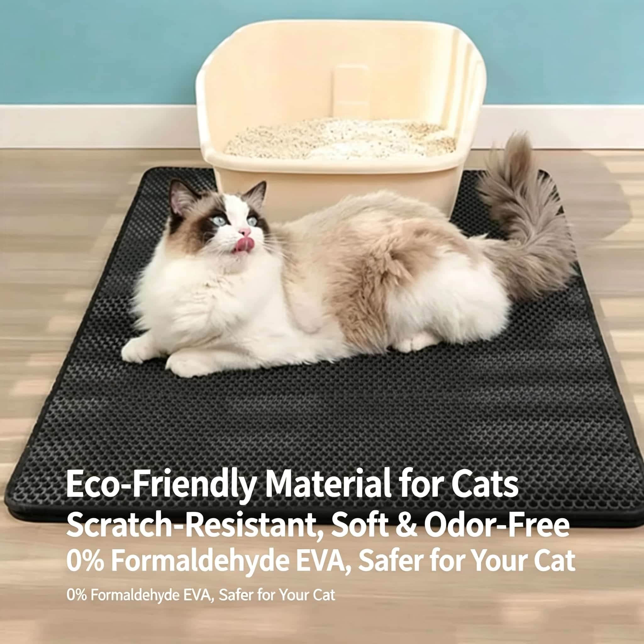 Cat Litter Mat Double Layer Waterproof - Cat Stuff Çift Katmanlı Kum Tutucu