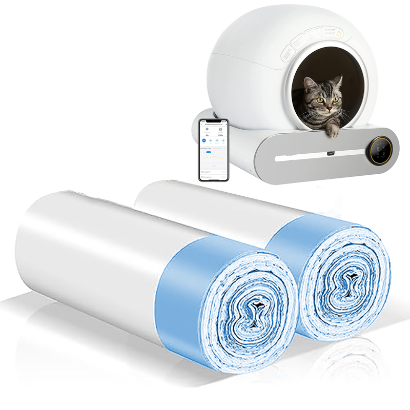 Automatic Litter Box Waste Bag Liner - 2/5/10 Rulo Pet Dışkı Torbası, Tonepie