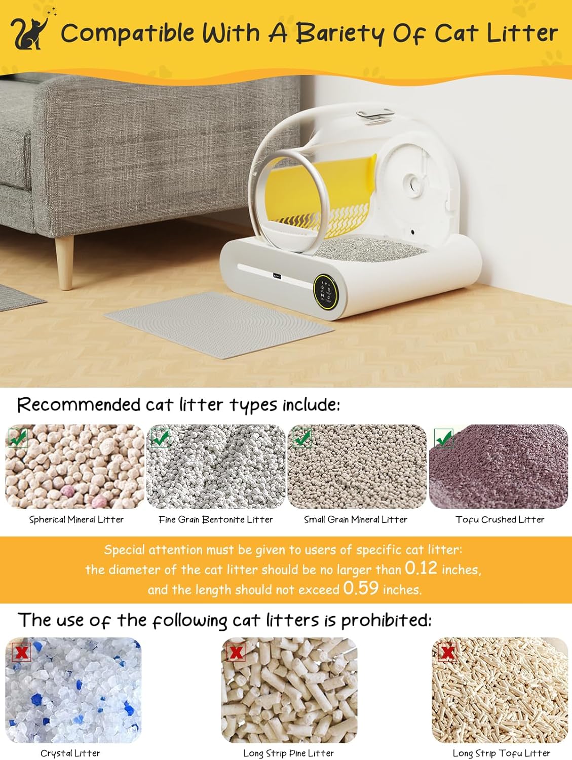Yeni Moda Tasarım Düşük Sesli  - Smart Cat Litter Box Wifi App Control incelemesi ve fiyatı