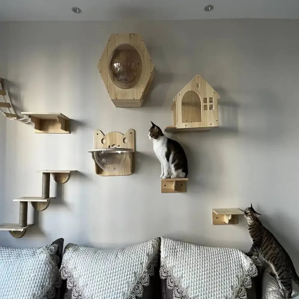 Duvara Monte Masif Ahşap Kedi  - Cat Wall Climbing Shelves Hammock Wooden incelemesi ve fiyatı