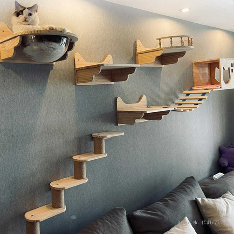 Duvara Monte Kedi Hamak Yatağı - Cat Wall Climbing Shelves Hammock Wooden incelemesi ve fiyatı