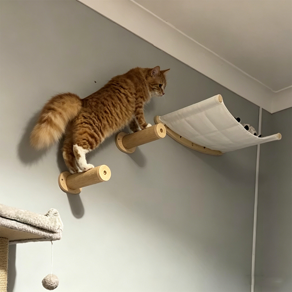 Kedi Tırmanma Rafı, Kedi Hamak - Cat Wall Climbing Shelves Hammock Wooden incelemesi ve fiyatı