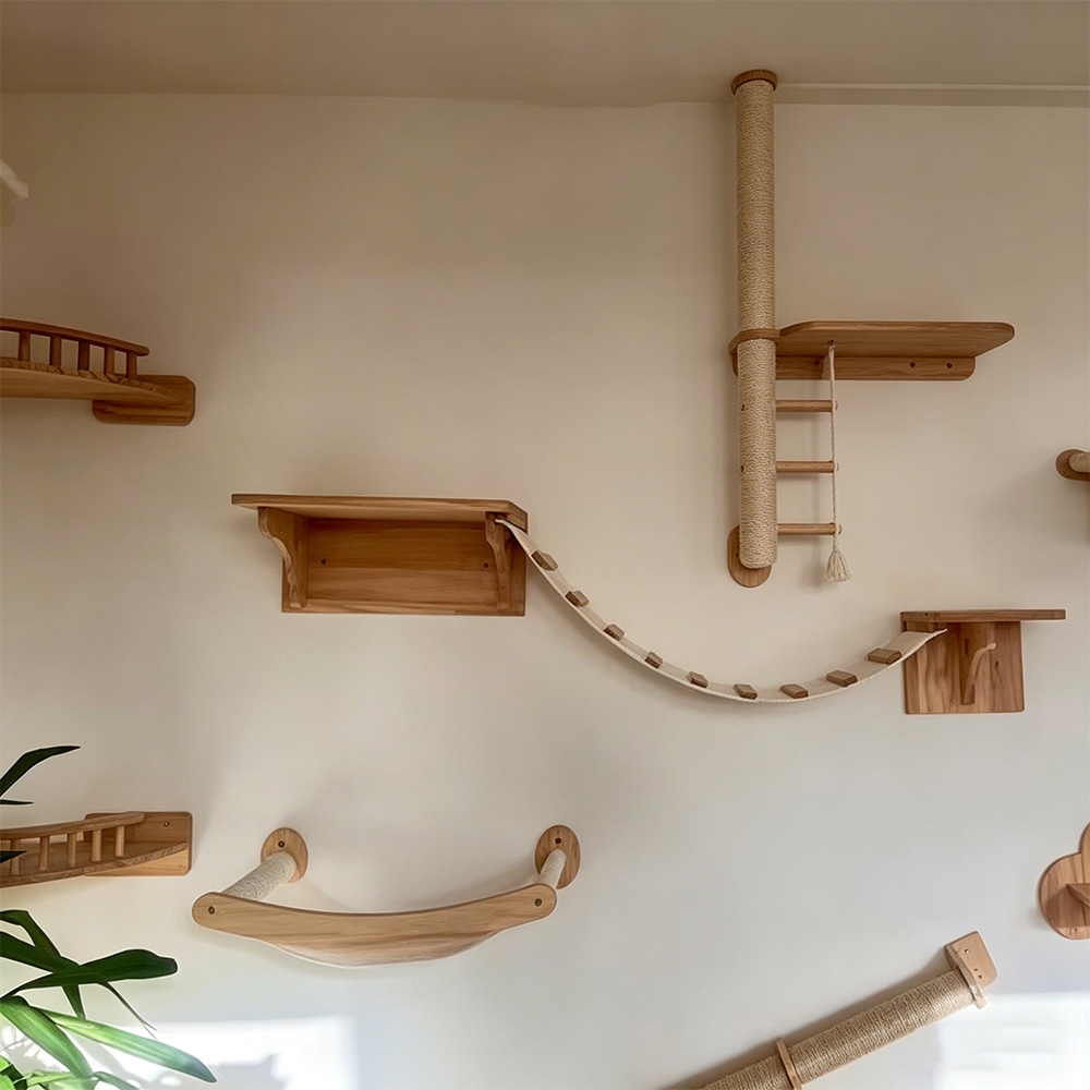 Kedi Tırmanma Rafı, Kedi Hamak - Cat Wall Climbing Shelves Hammock Wooden incelemesi ve fiyatı
