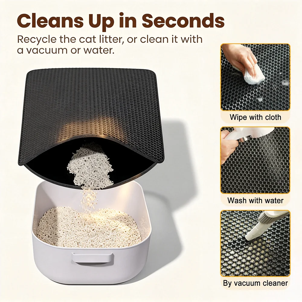 3 Boyutlu, Çift Katmanlı, Kaym - Cat Litter Mat Double Layer Waterproof incelemesi ve fiyatı