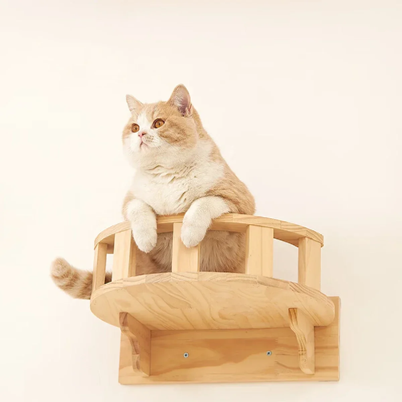 Duvara Monte Edilen Kedi Rafla - Cat Wall Climbing Shelves Hammock Wooden incelemesi ve fiyatı