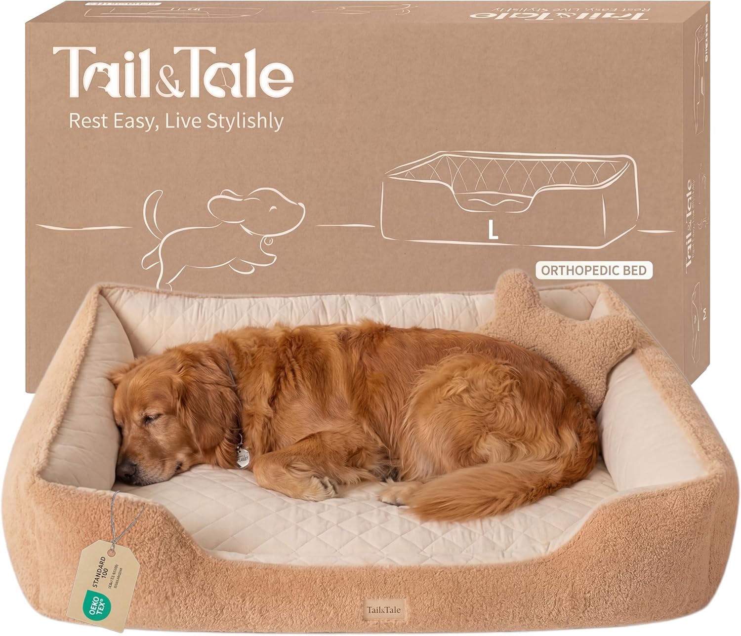Büyük Köpekler İçin Serinletic - Orthopedic Memory Foam Dog Bed Washable incelemesi ve fiyatı