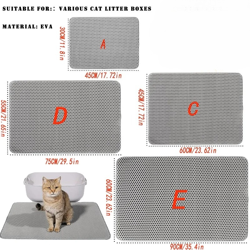 Büyük Boy Kedi Tuvaleti Paspas - Cat Litter Mat Double Layer Waterproof incelemesi ve fiyatı
