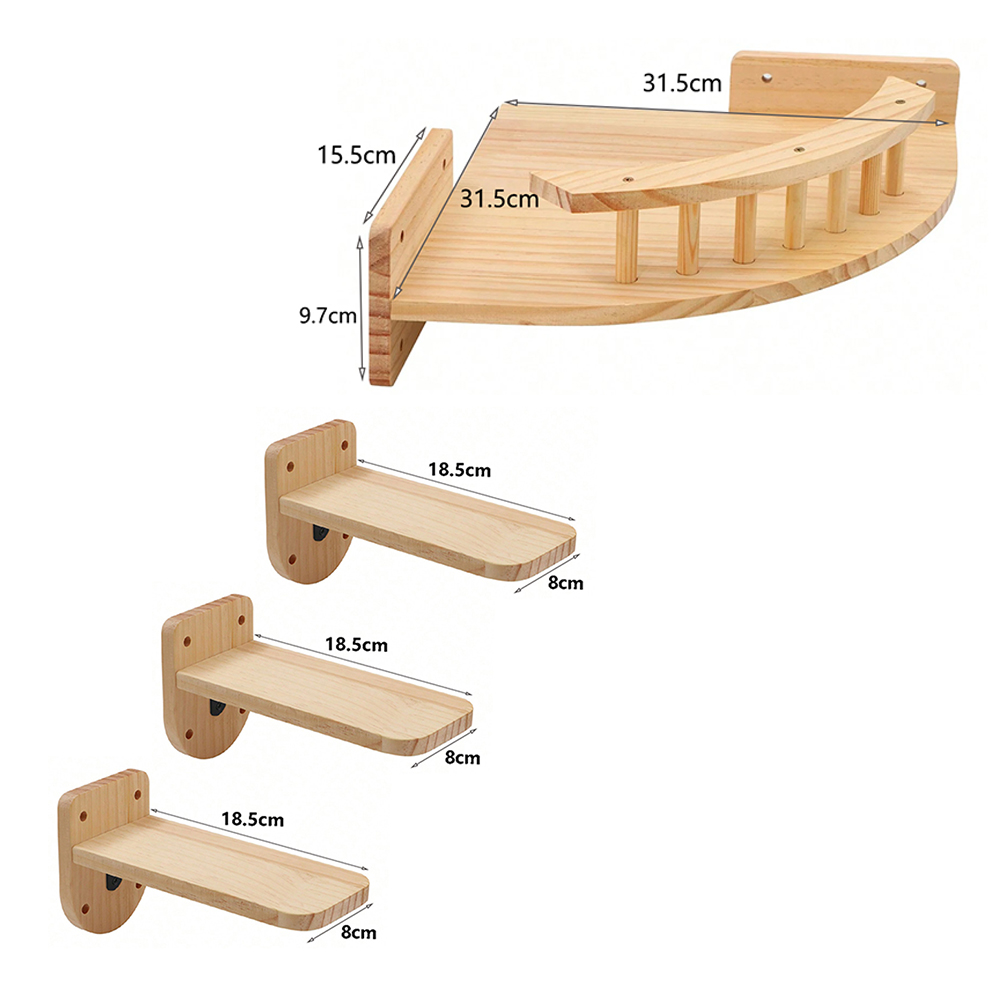 3 Basamaklı Kedi Köşe Rafı, Du - Cat Wall Climbing Shelves Hammock Wooden incelemesi ve fiyatı