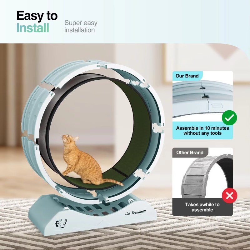 Ekstra Büyük 74cm Kedi Egzersi - Cat Running Wheel Exercise Treadmill incelemesi ve fiyatı