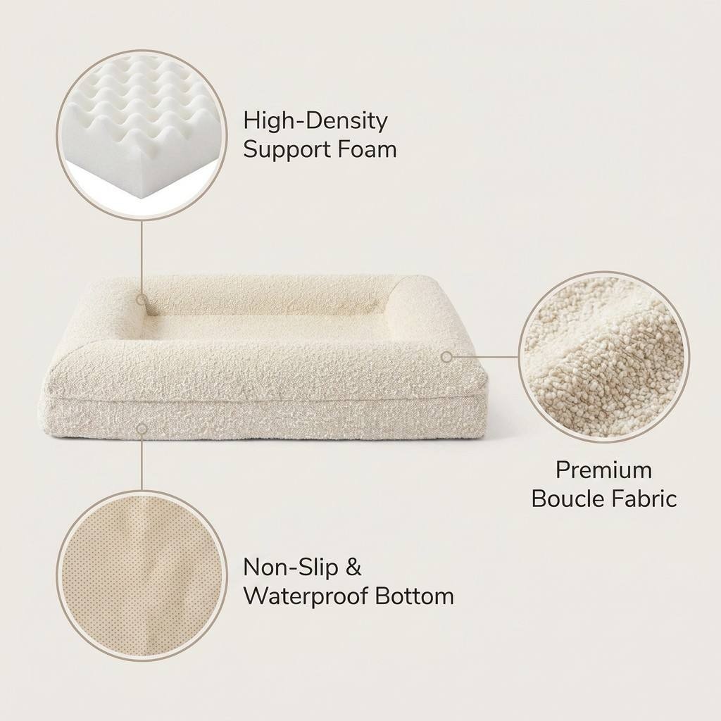 Yüksek Yoğunluklu Hafızalı Köp - Orthopedic Memory Foam Dog Bed Washable incelemesi ve fiyatı