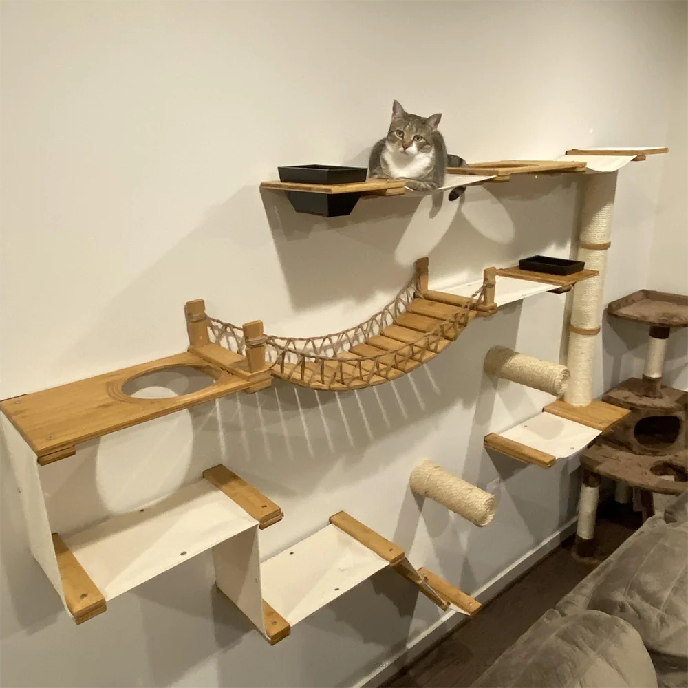 Duvara Monte Kedi Tırmanma Ahş - Cat Wall Climbing Shelves Hammock Wooden incelemesi ve fiyatı