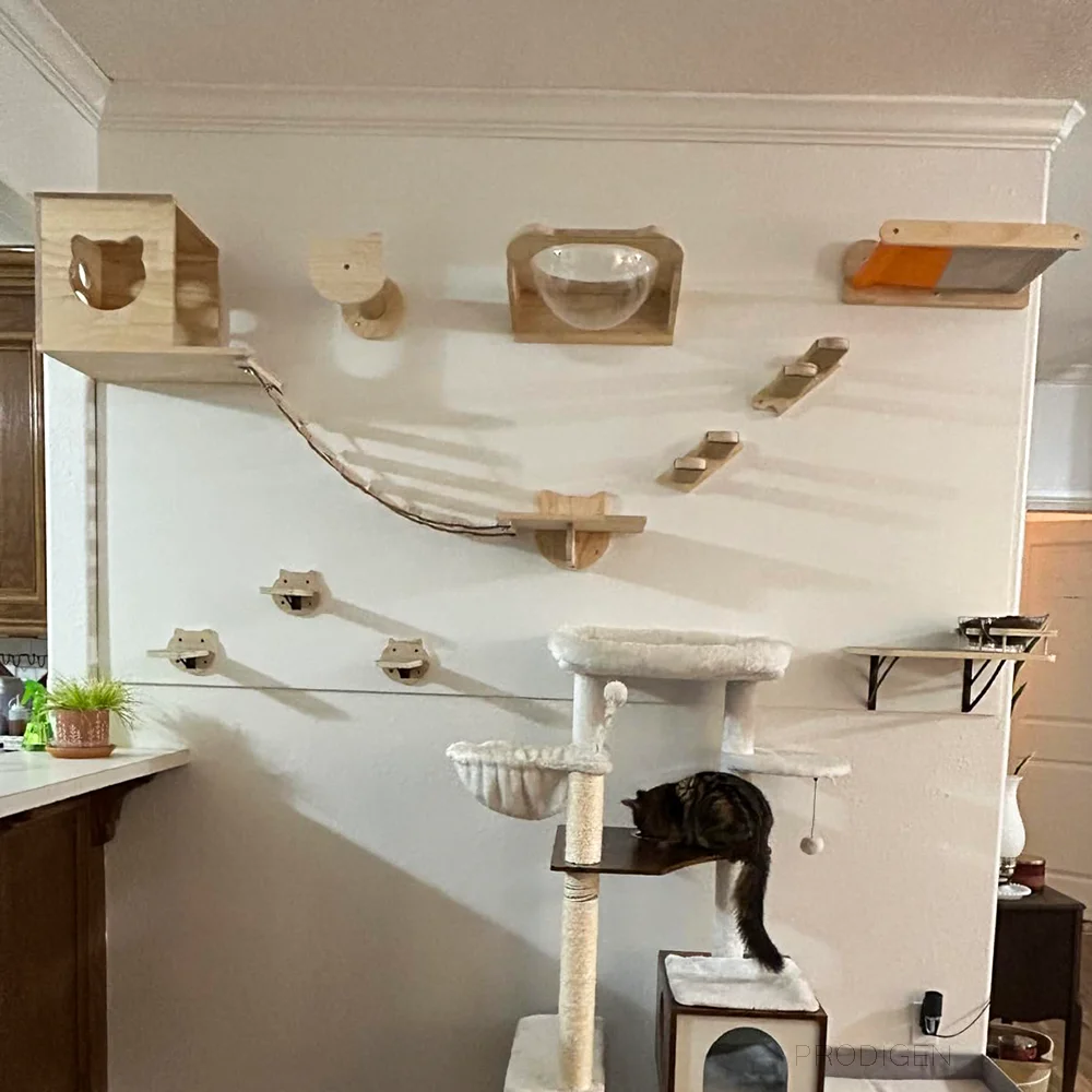 Duvara Monte Kedi Tırmanma Ahş - Cat Wall Climbing Shelves Hammock Wooden incelemesi ve fiyatı