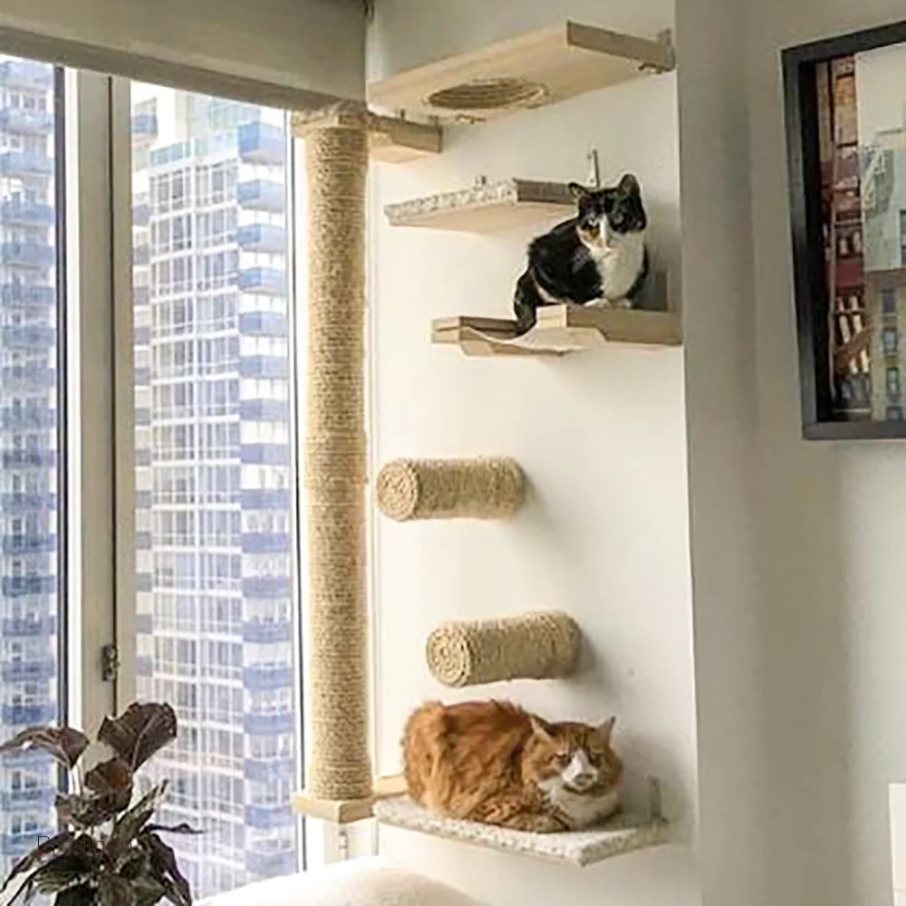 Duvara Monte Kedi Tırmanma Ahş - Cat Wall Climbing Shelves Hammock Wooden incelemesi ve fiyatı