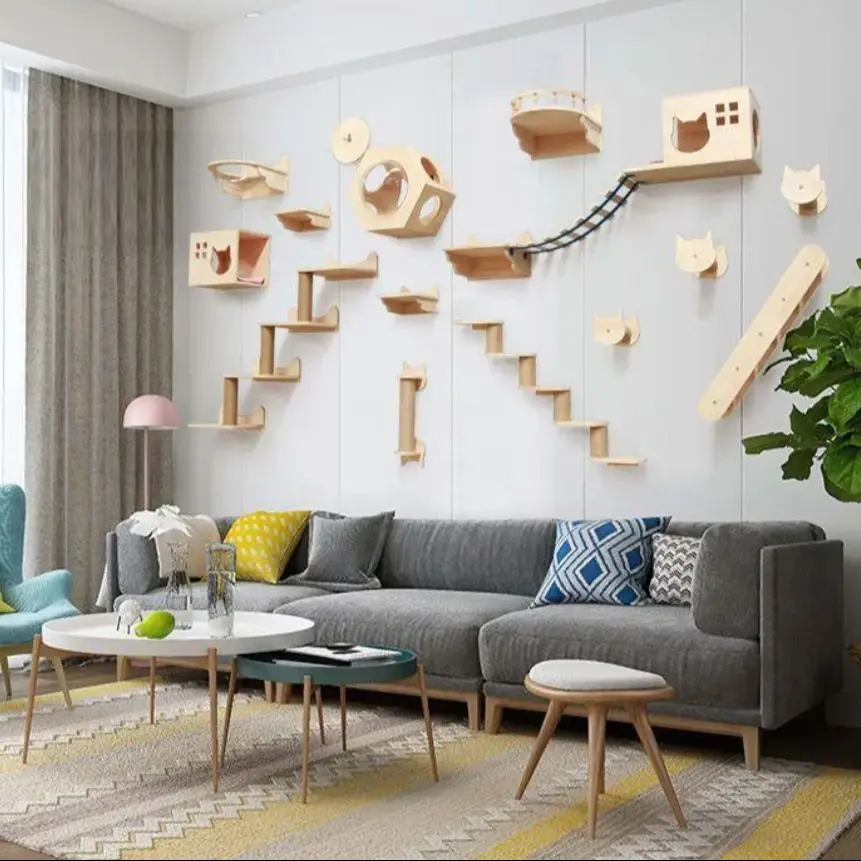 Duvara Monte Edilen Tırmanma R - Cat Wall Climbing Shelves Hammock Wooden incelemesi ve fiyatı