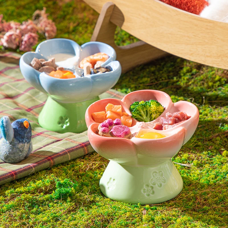 Yüksek Seramik Evcil Hayvan Ma - Elevated Ceramic Cat Bowls Tilted Food incelemesi ve fiyatı