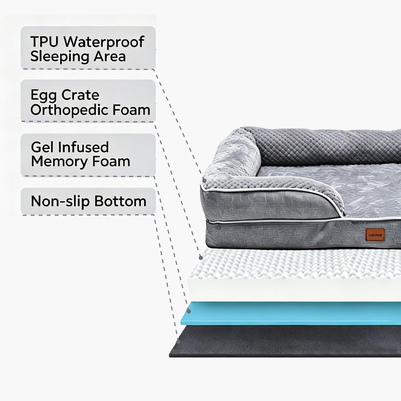 Hafızalı Köpük ve Yumurta Örgü - Orthopedic Memory Foam Dog Bed Washable incelemesi ve fiyatı
