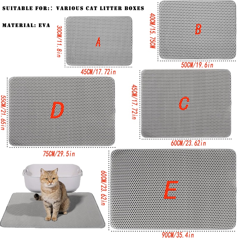 Kedi Tuvaleti Matı Büyük Boy S - Cat Litter Mat Double Layer Waterproof incelemesi ve fiyatı