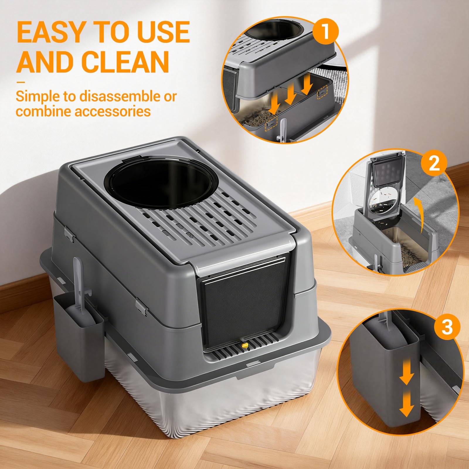 Yüksek Kenarlı Paslanmaz Çelik - Self Cleaning Cat Litter Box Automatic incelemesi ve fiyatı
