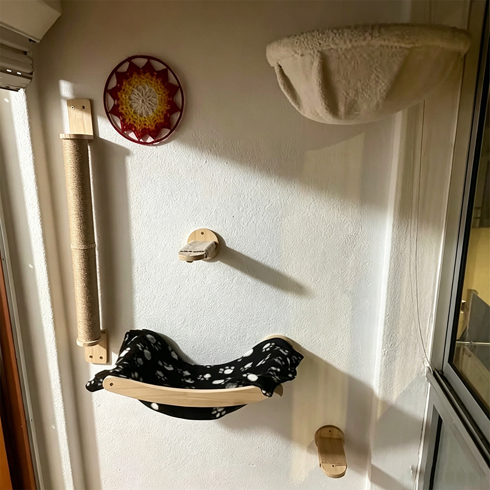 Duvara Monte Edilebilen Ahşap  - Cat Wall Climbing Shelves Hammock Wooden incelemesi ve fiyatı