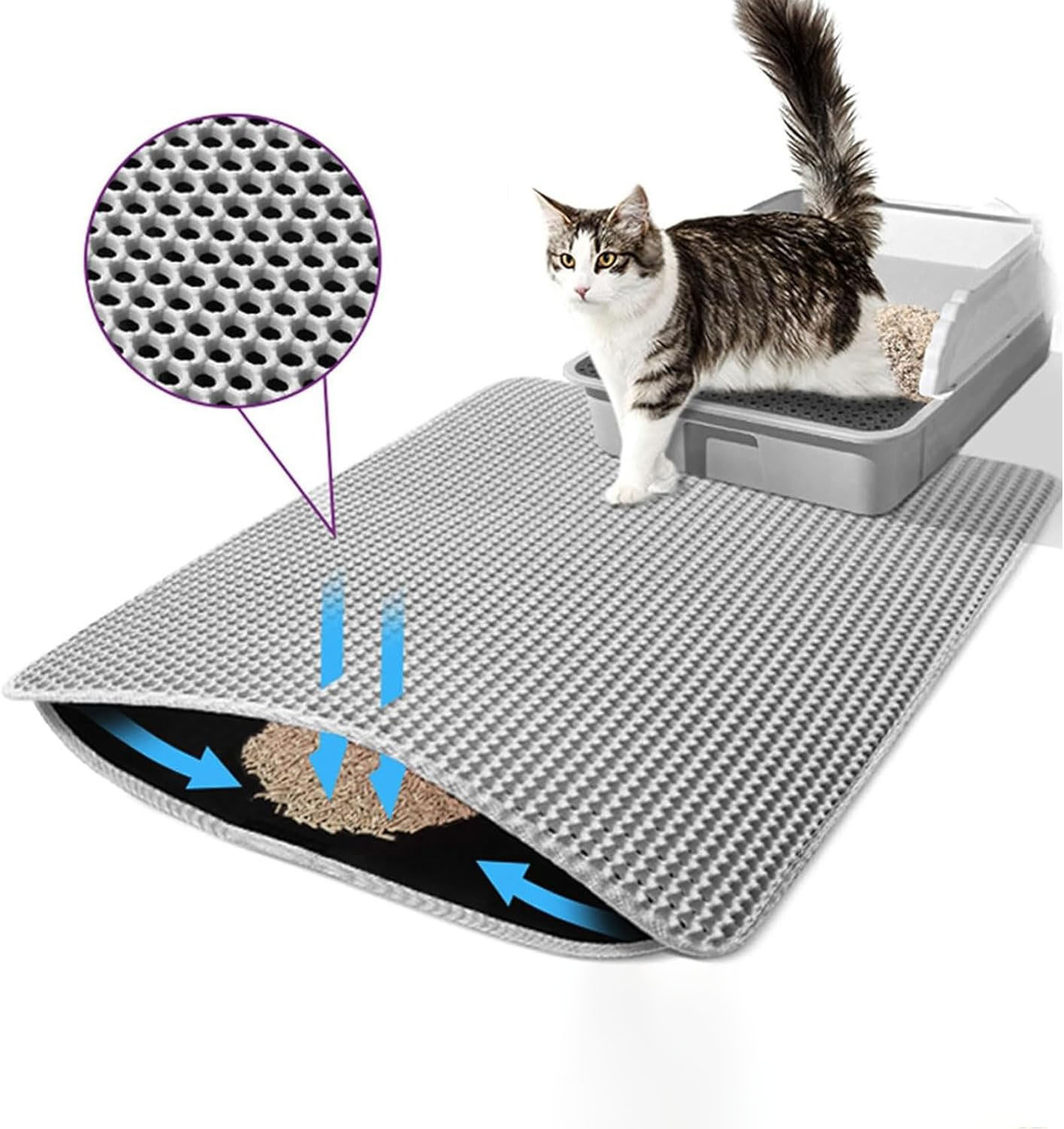 Pet kedi kumu matı su geçirmez - Cat Litter Mat Double Layer Waterproof incelemesi ve fiyatı