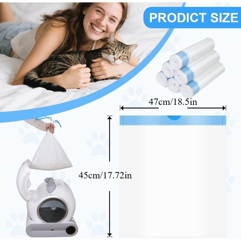 5/10 rulo Pet kaka torbaları T - Automatic Litter Box Waste Bag Liner incelemesi ve fiyatı