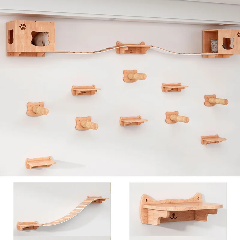 Duvara Monte Kedi Hamak Yatağı - Cat Wall Climbing Shelves Hammock Wooden incelemesi ve fiyatı