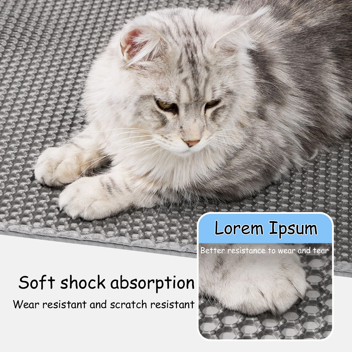 60CMX90CM kedi kumu matı su ge - Cat Litter Mat Double Layer Waterproof incelemesi ve fiyatı