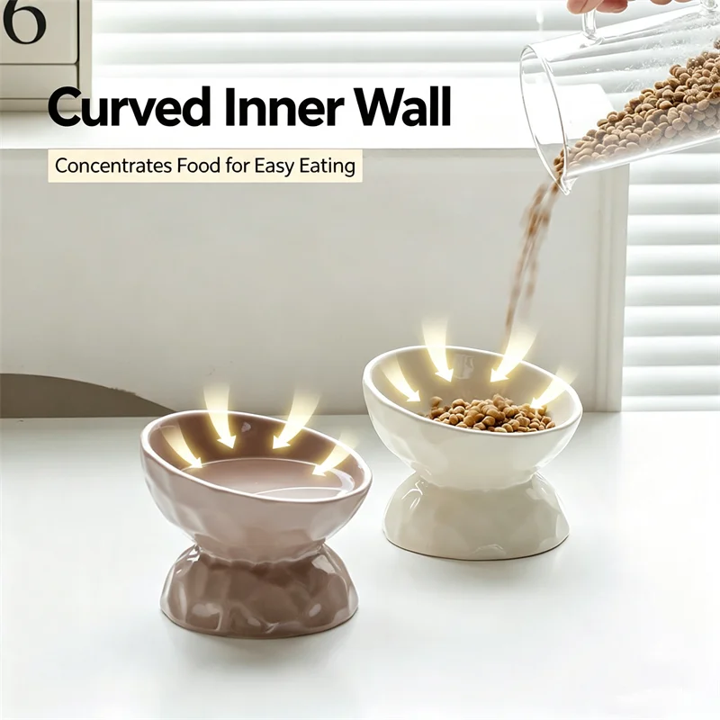 Moda Tasarımlı, Yüksek Tabanlı - Elevated Ceramic Cat Bowls Tilted Food incelemesi ve fiyatı