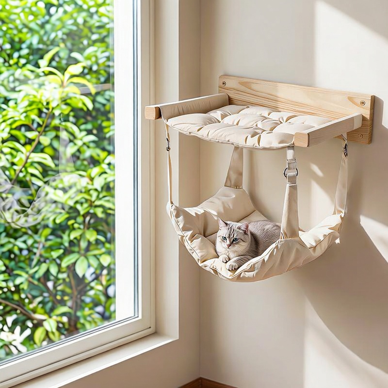 Duvara Monte Edilebilen Kedi T - Cat Wall Climbing Shelves Hammock Wooden incelemesi ve fiyatı