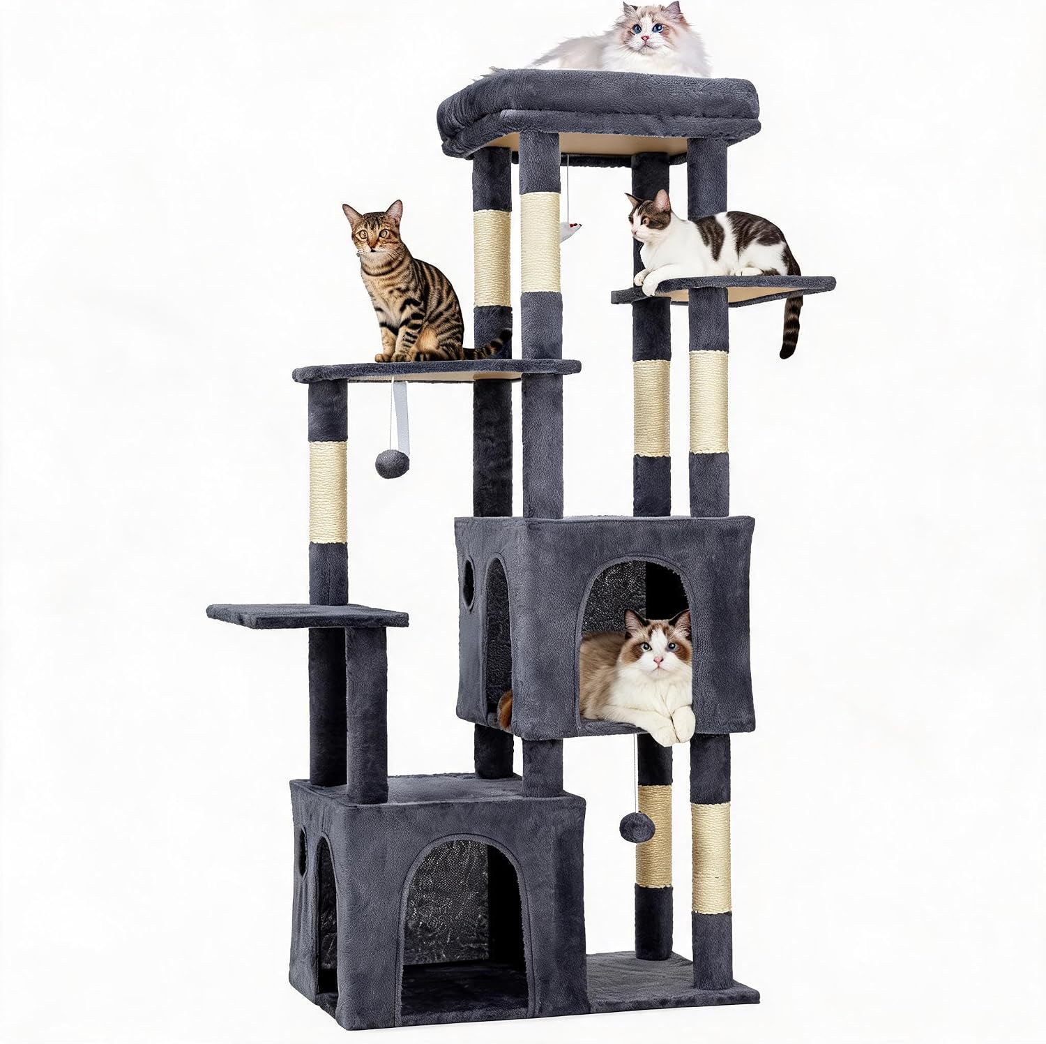 Tacleekii 61 inç Kedi Ağacı, E - Cat Scratching Post Sisal Tree Tower incelemesi ve fiyatı