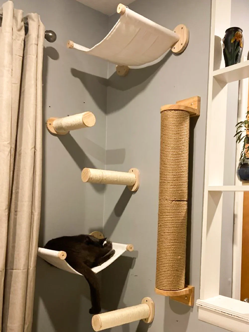 Duvara Monte Edilebilen Kedi A - Cat Wall Climbing Shelves Hammock Wooden incelemesi ve fiyatı