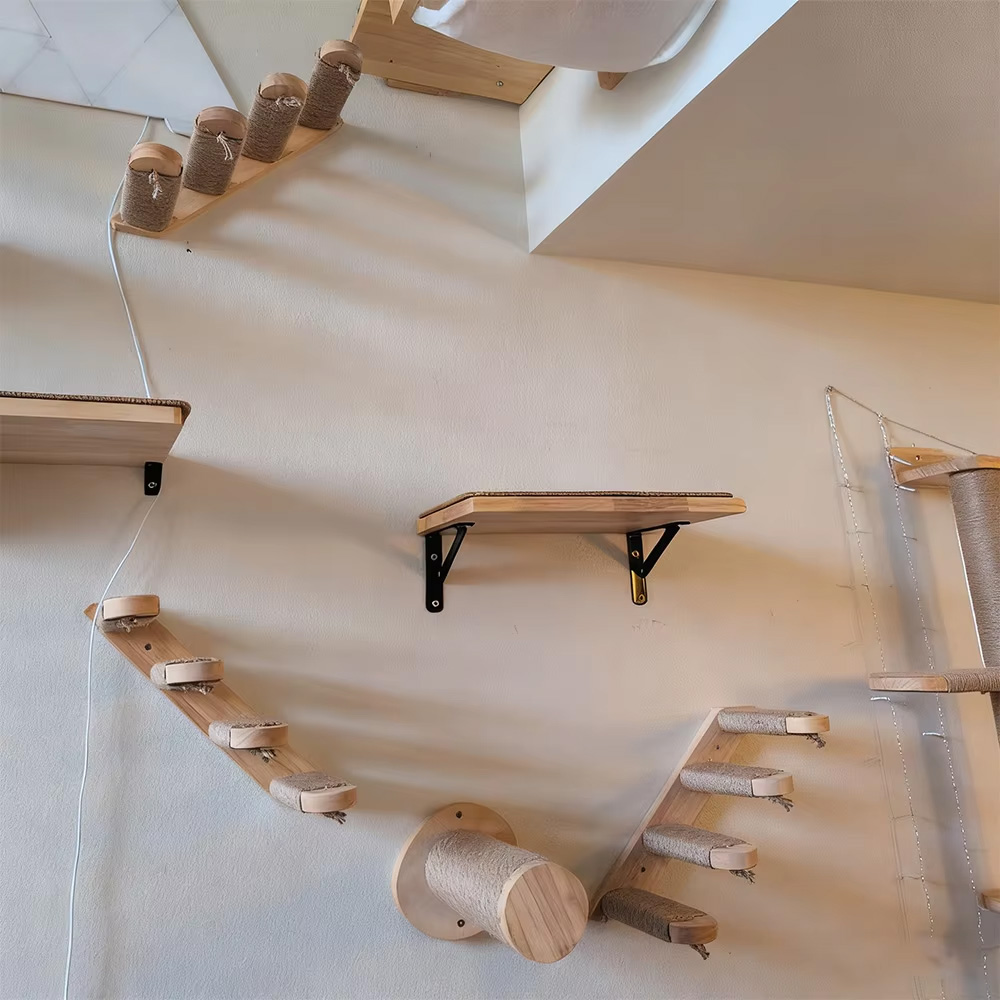 Duvara Monte Kedi Tırmanma Raf - Cat Wall Climbing Shelves Hammock Wooden incelemesi ve fiyatı