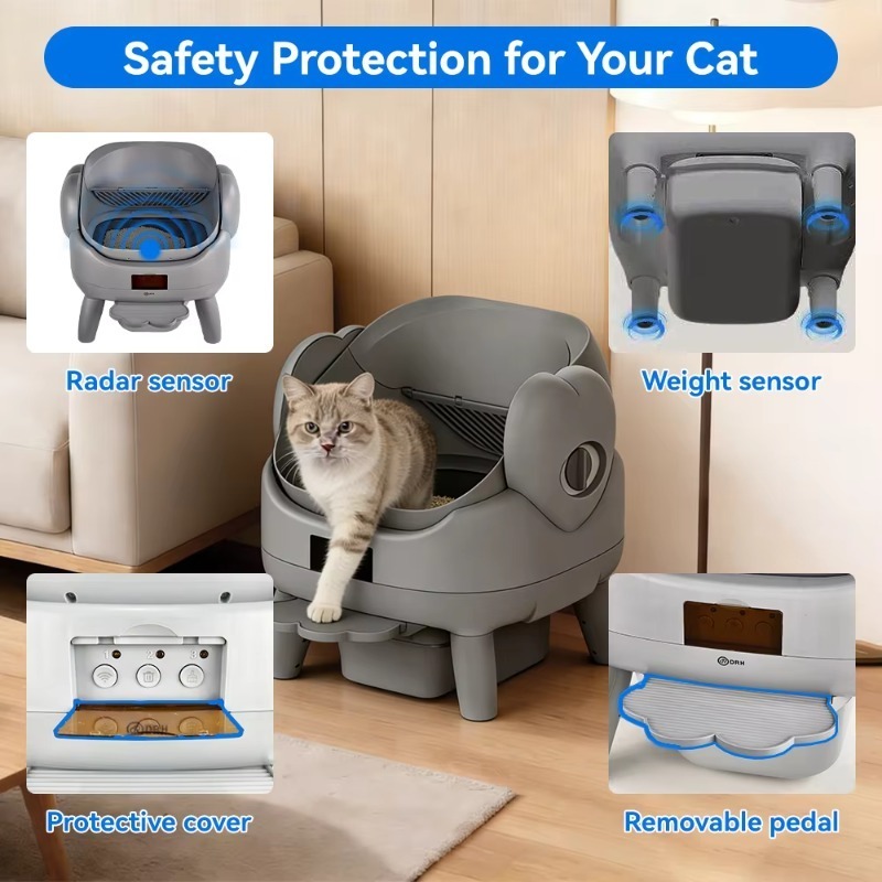 STLF Açık Akıllı Kendi Kendini - Smart Cat Litter Box Wifi App Control incelemesi ve fiyatı