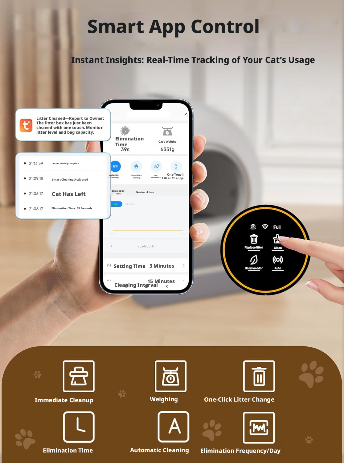 ChongxinIOT 65l Büyük Akıllı K - Smart Cat Litter Box Wifi App Control incelemesi ve fiyatı
