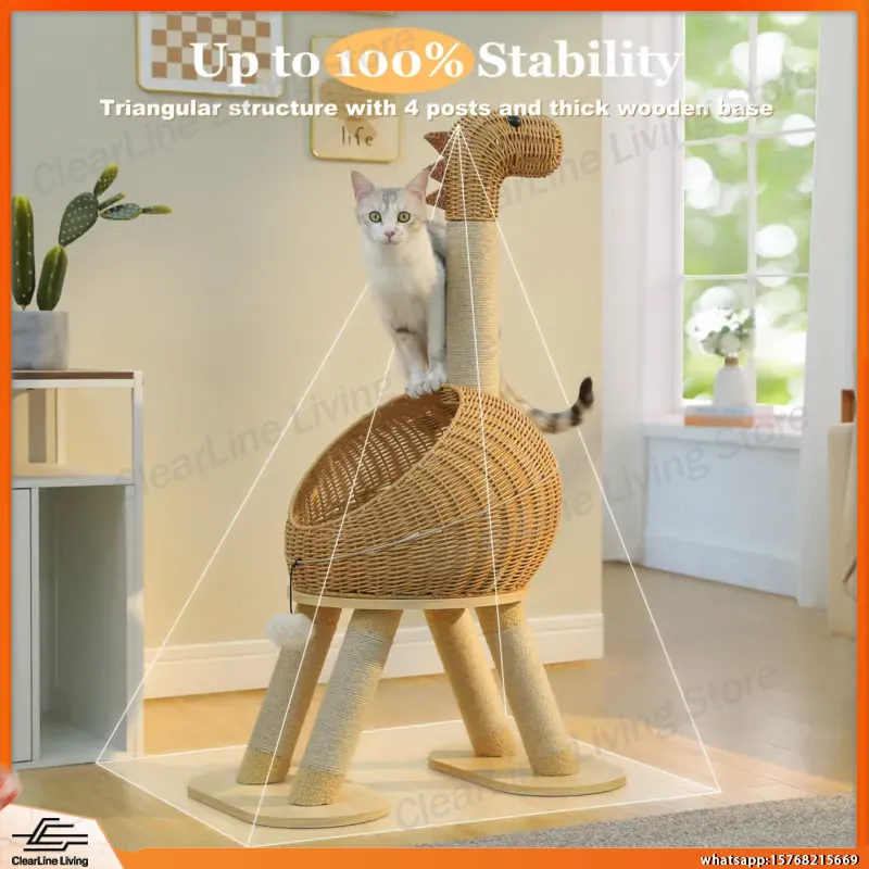 Dinozor Kedi Ağacı Kulesi, Sis - Cat Scratching Post Sisal Tree Tower incelemesi ve fiyatı